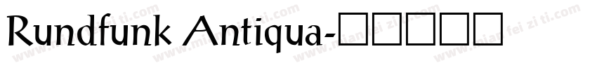 Rundfunk Antiqua字体转换
